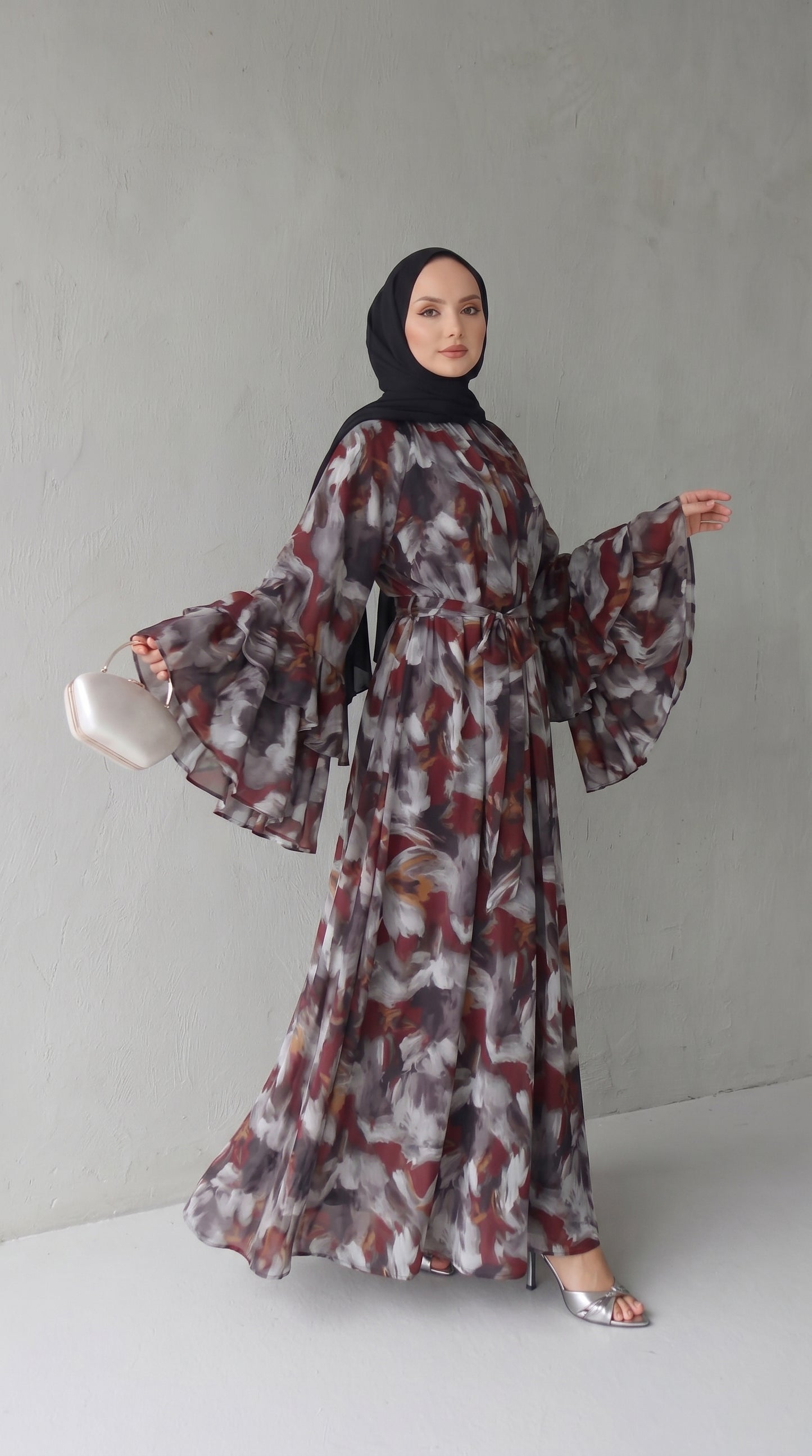 Autumn Whisper Modest Maxi Dress