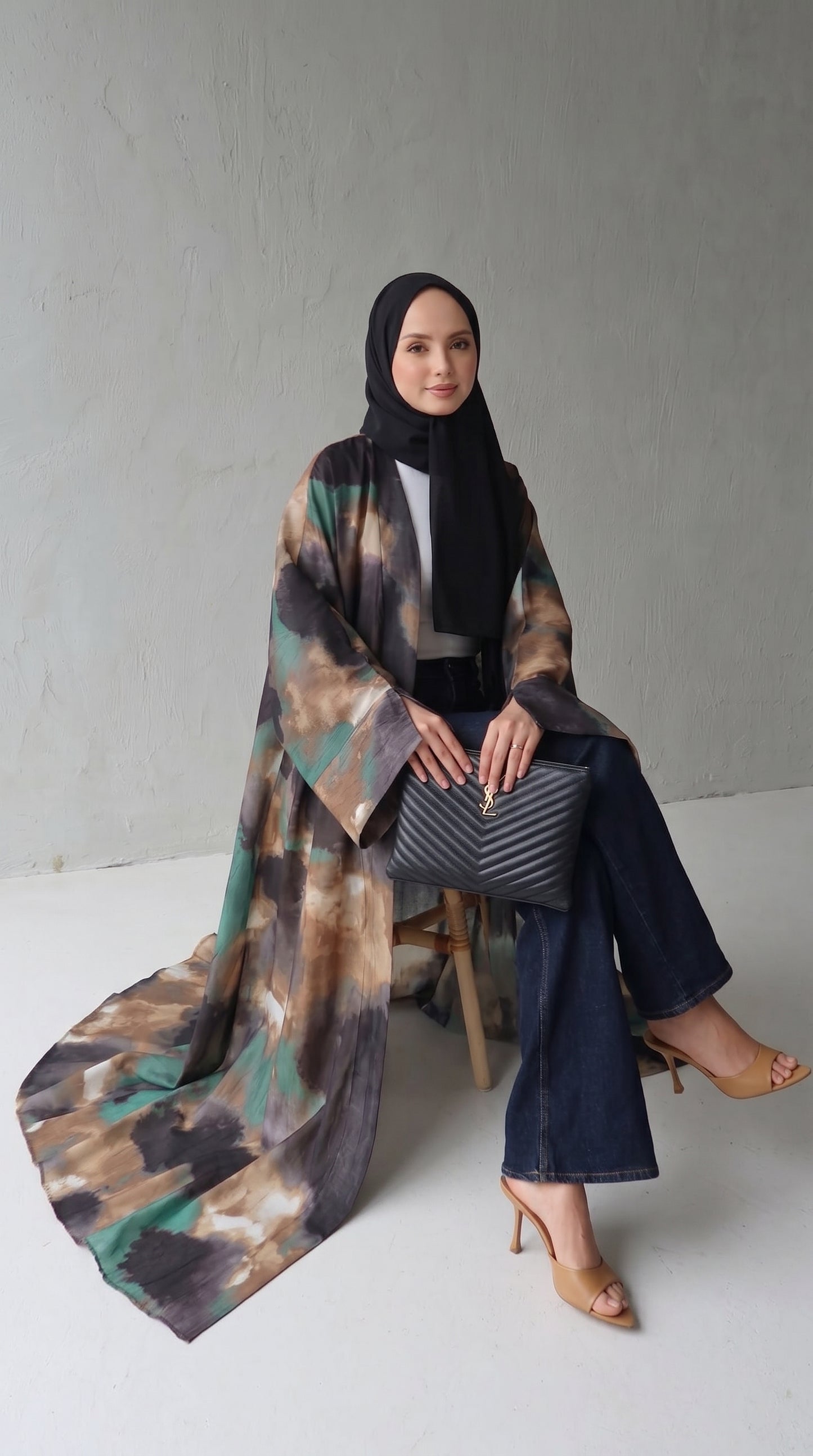 Azure Mist Kimono Abaya
