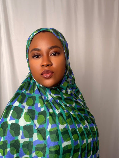 Emerald Mosaic Breeze Modal Hijab