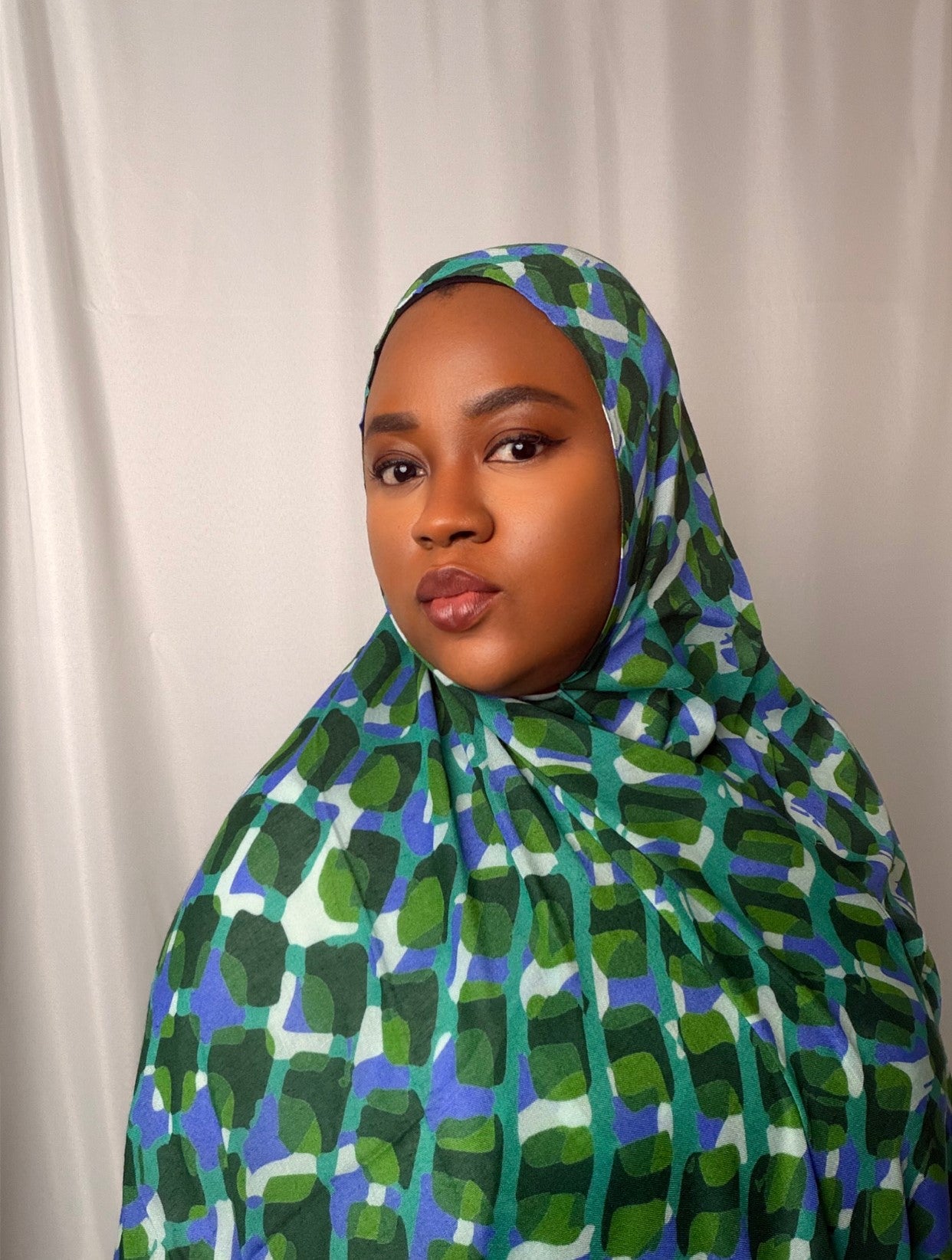 Emerald Mosaic Breeze Modal Hijab