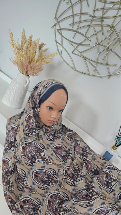 Elegant Paisley Beige Hijab
