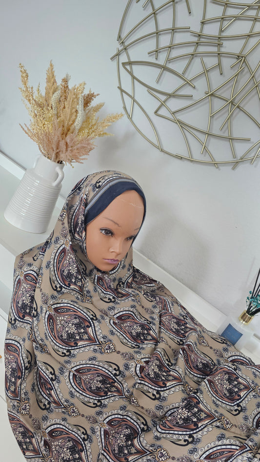 Elegant Paisley Beige Hijab