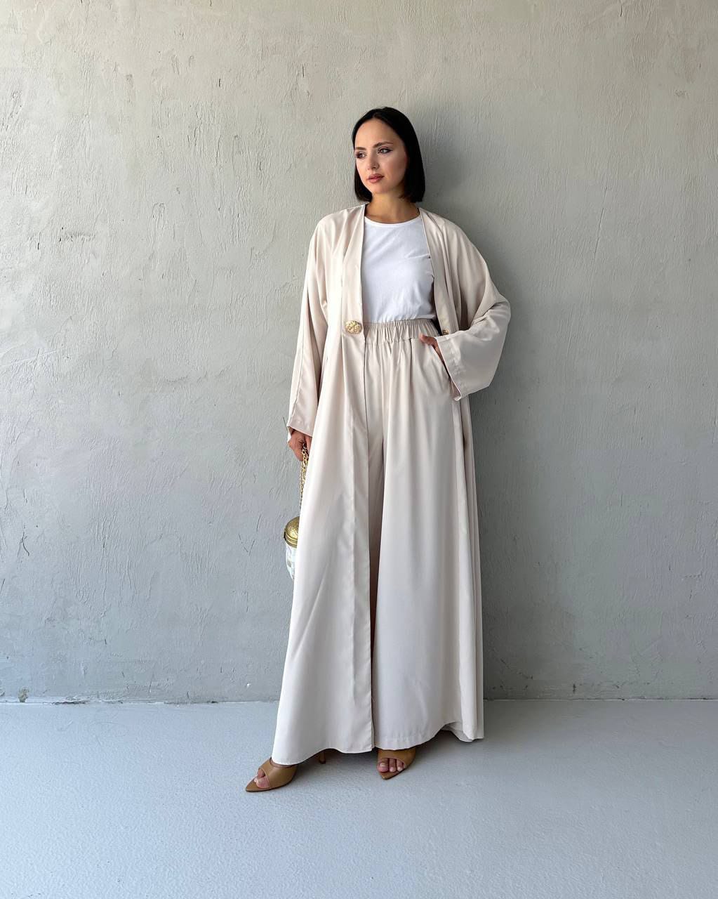 Noor Elegance Two-Piece Abaya Set