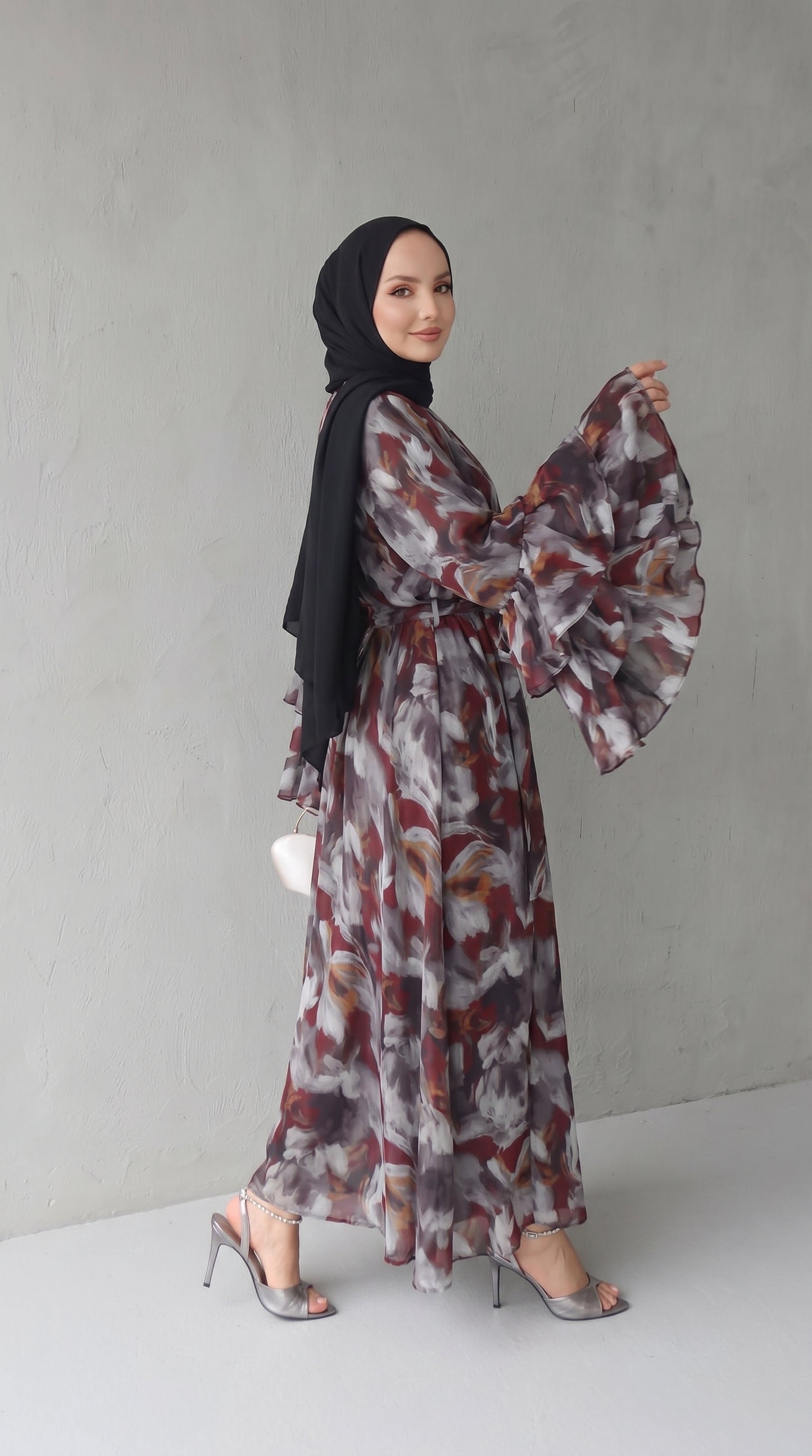 Autumn Whisper Modest Maxi Dress