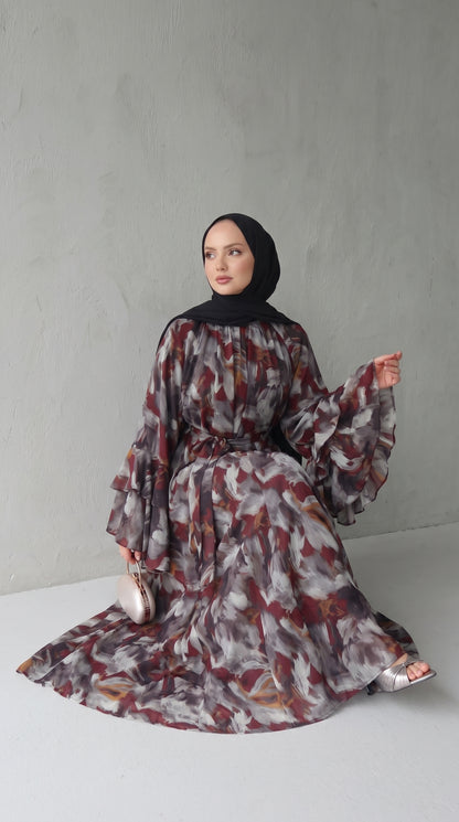 Autumn Whisper Modest Maxi Dress