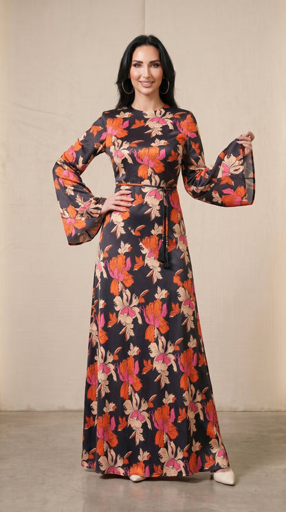 Karry's Midnight Blossom Maxi Dress