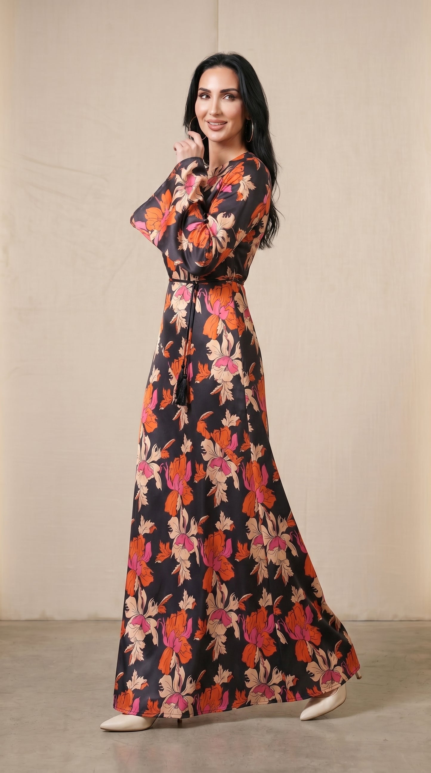 Karry's Midnight Blossom Maxi Dress