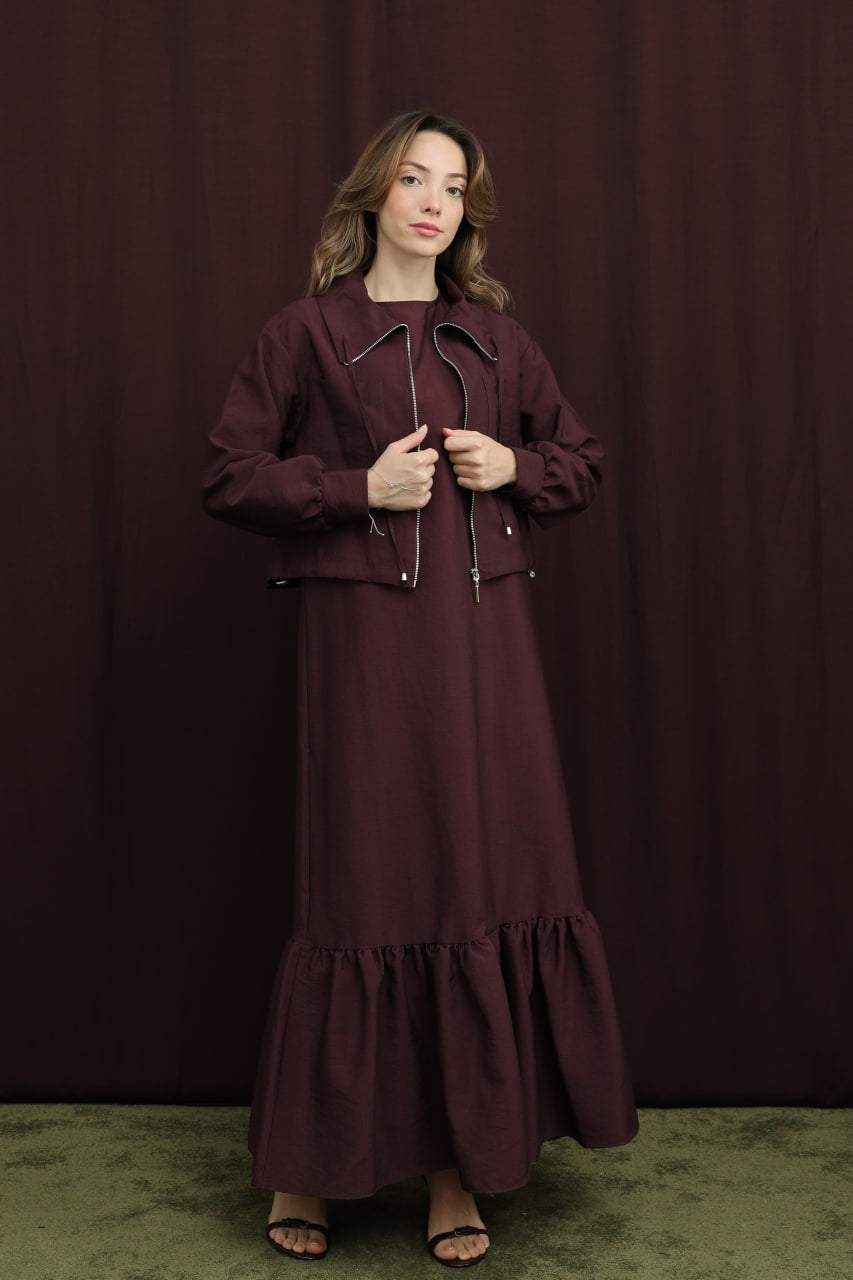 Ruffle Maxi Dress Set