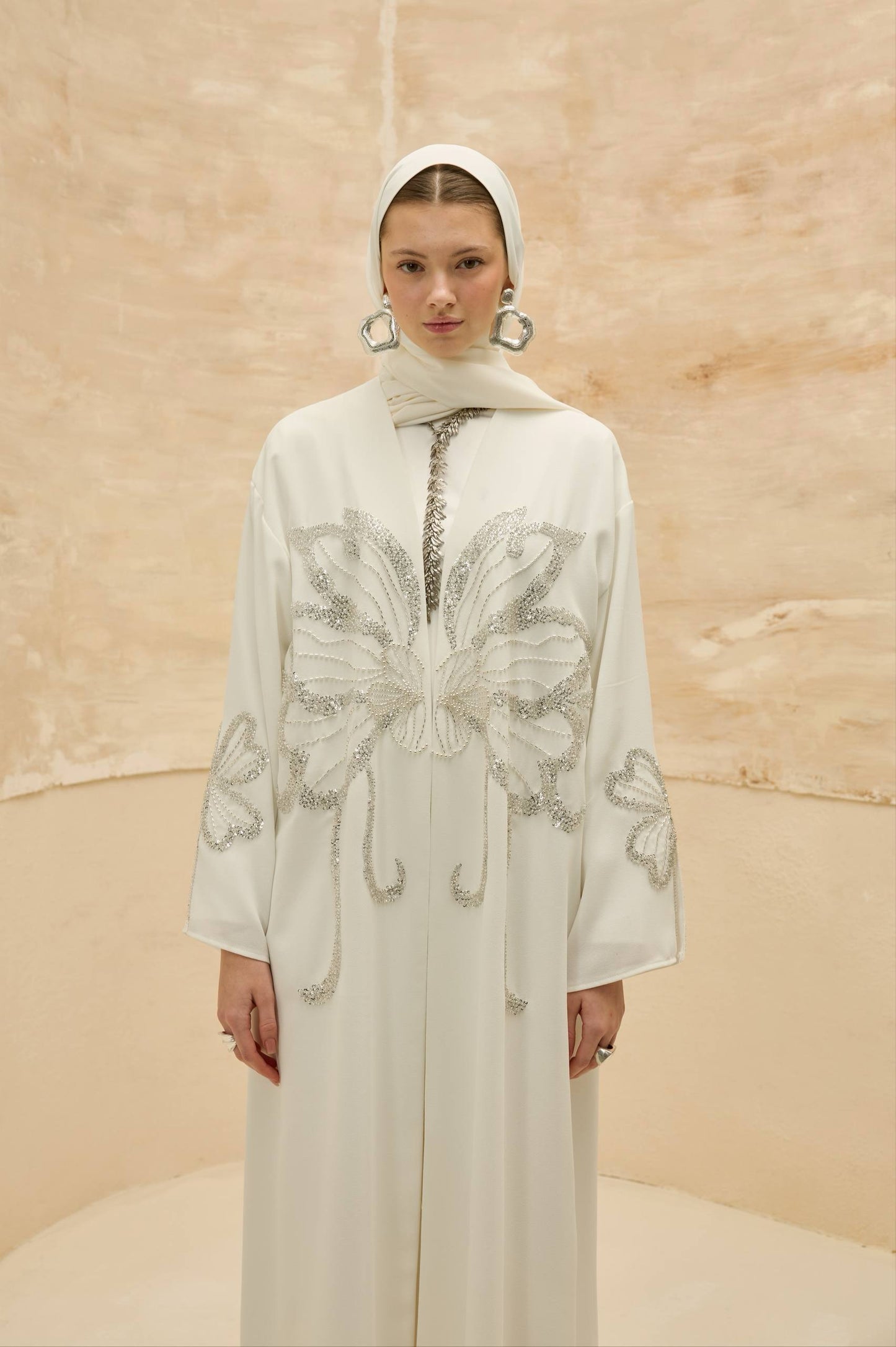 Midnight Bloom Embellished Abaya