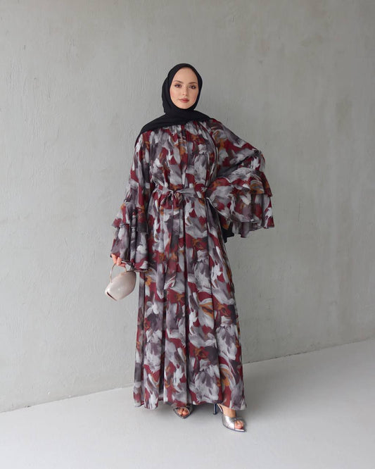 Autumn Whisper Modest Maxi Dress