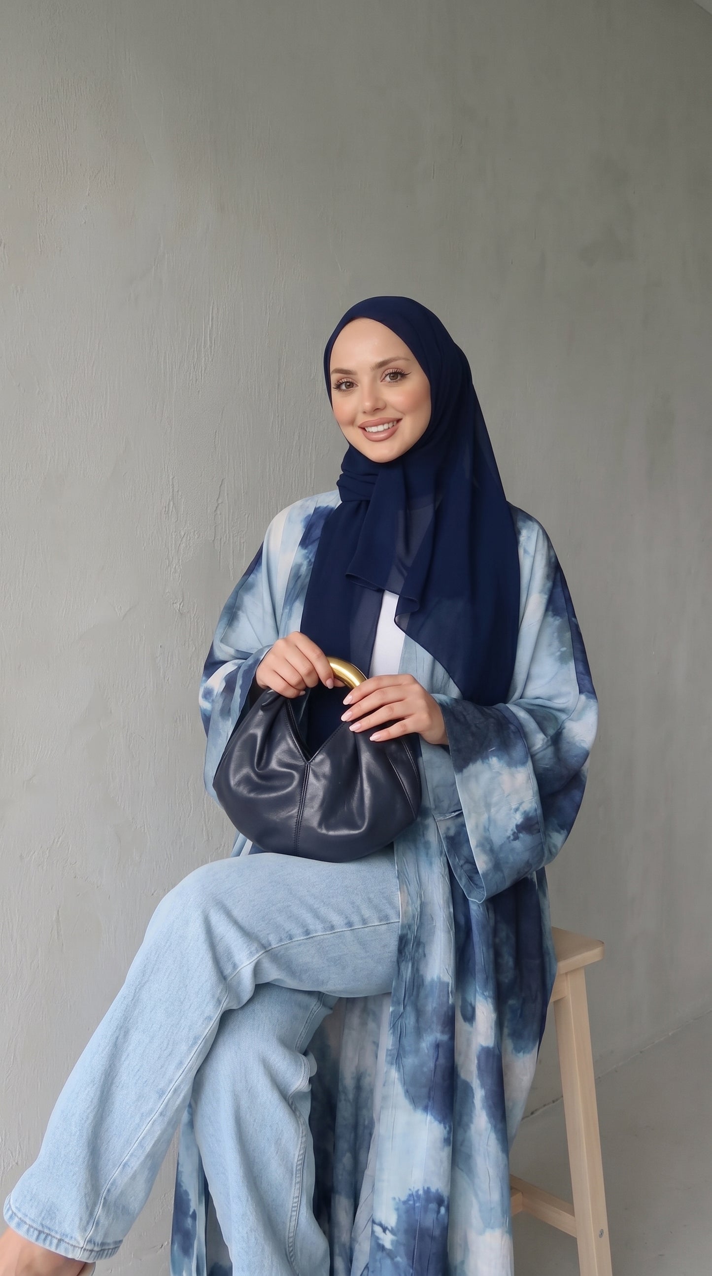 Azure Mist Kimono Abaya