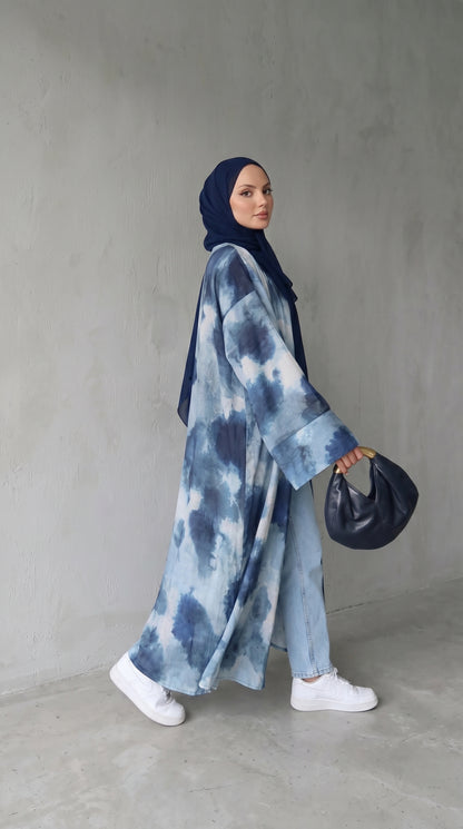 Azure Mist Kimono Abaya