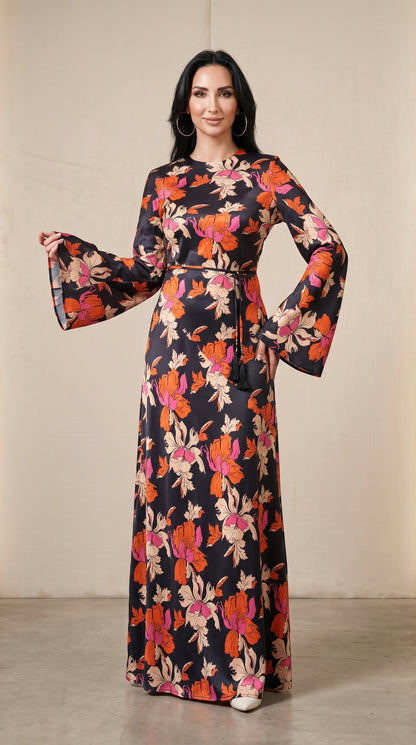 Karry's Midnight Blossom Maxi Dress